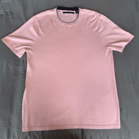 Perry Ellis Light Pink Knit Shirt - Picture 2 of 6